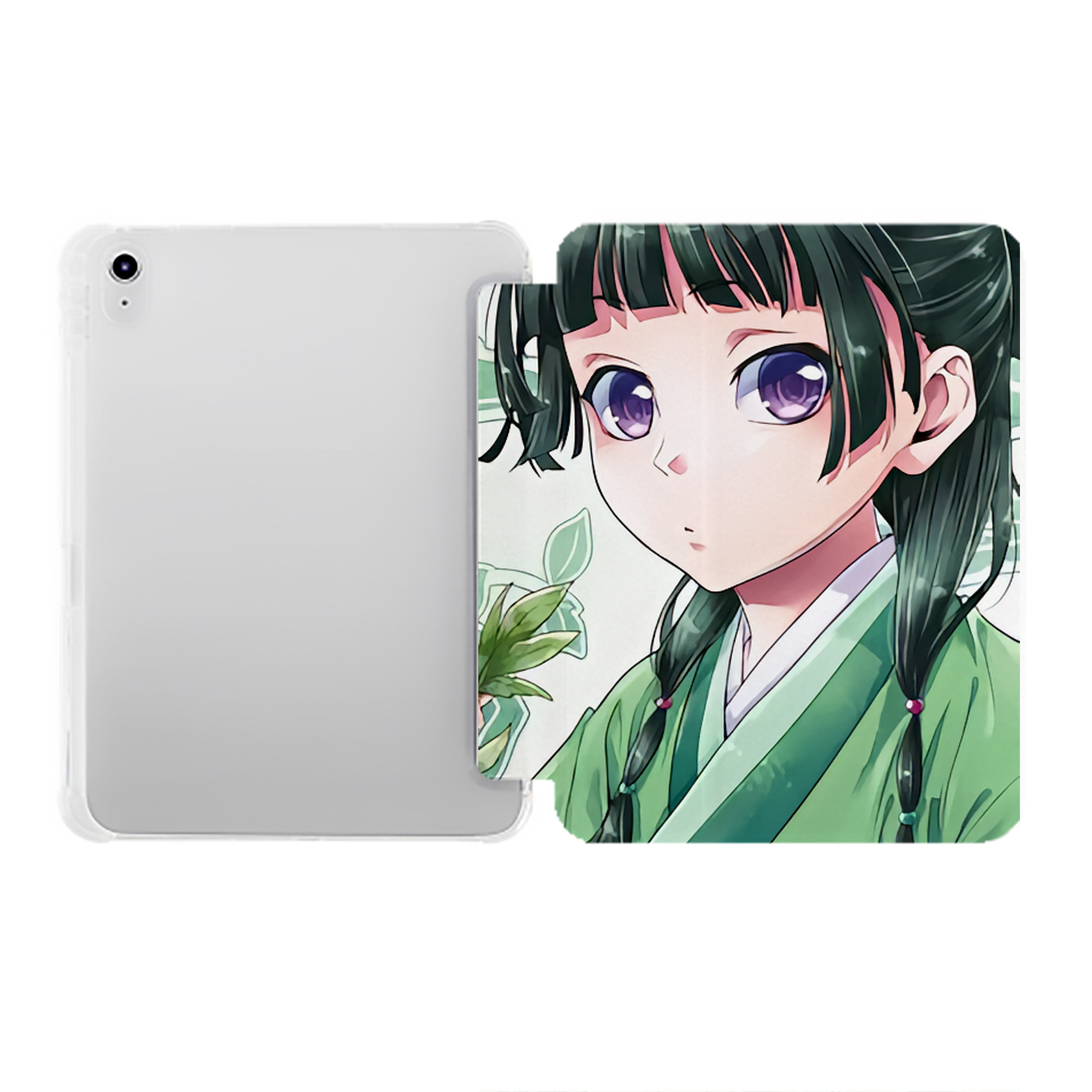 （画像用） 薬屋のひとりごと The Apothecary Diaries IPad ケース ペン収納付き 三つ折りスタンド PUレザー×シリコン 対応機種9.5/10.5/10.9インチ